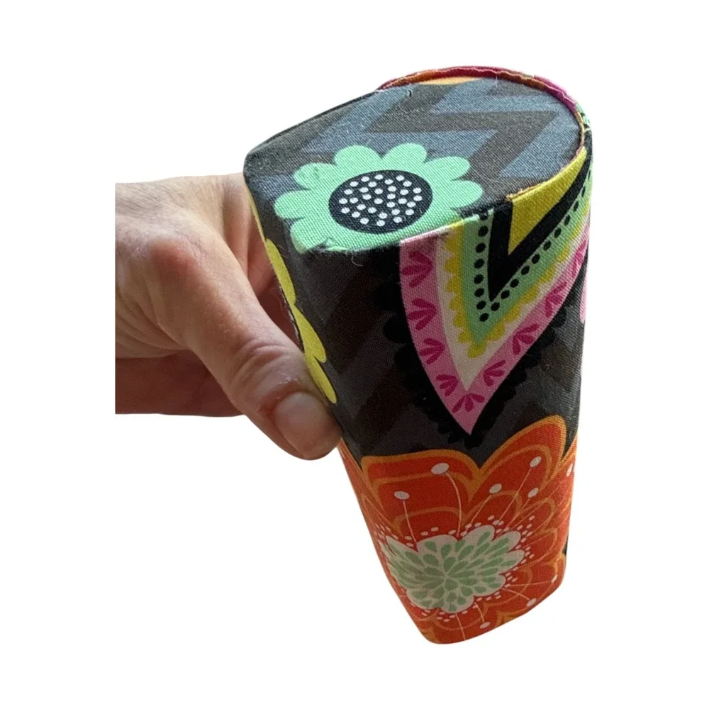 Vera Bradley Hard Shell Eyeglass Case Floral Paisley Chevron Interior